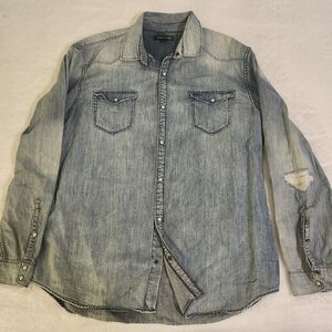 Treasure & Bond Light Blue Denim Casual Shirt